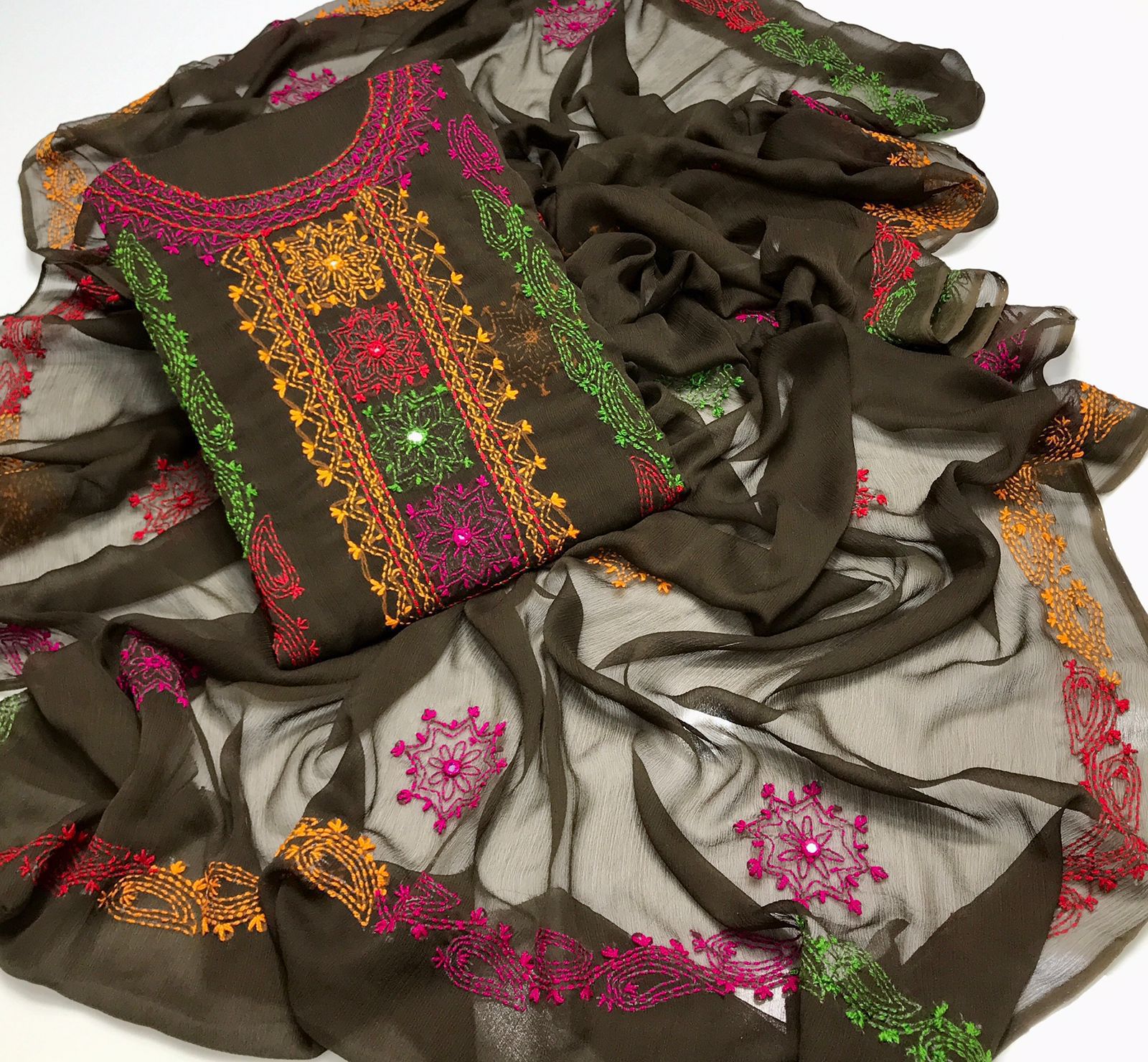 Handmade Shaffon Balochi Tanka 2Piece