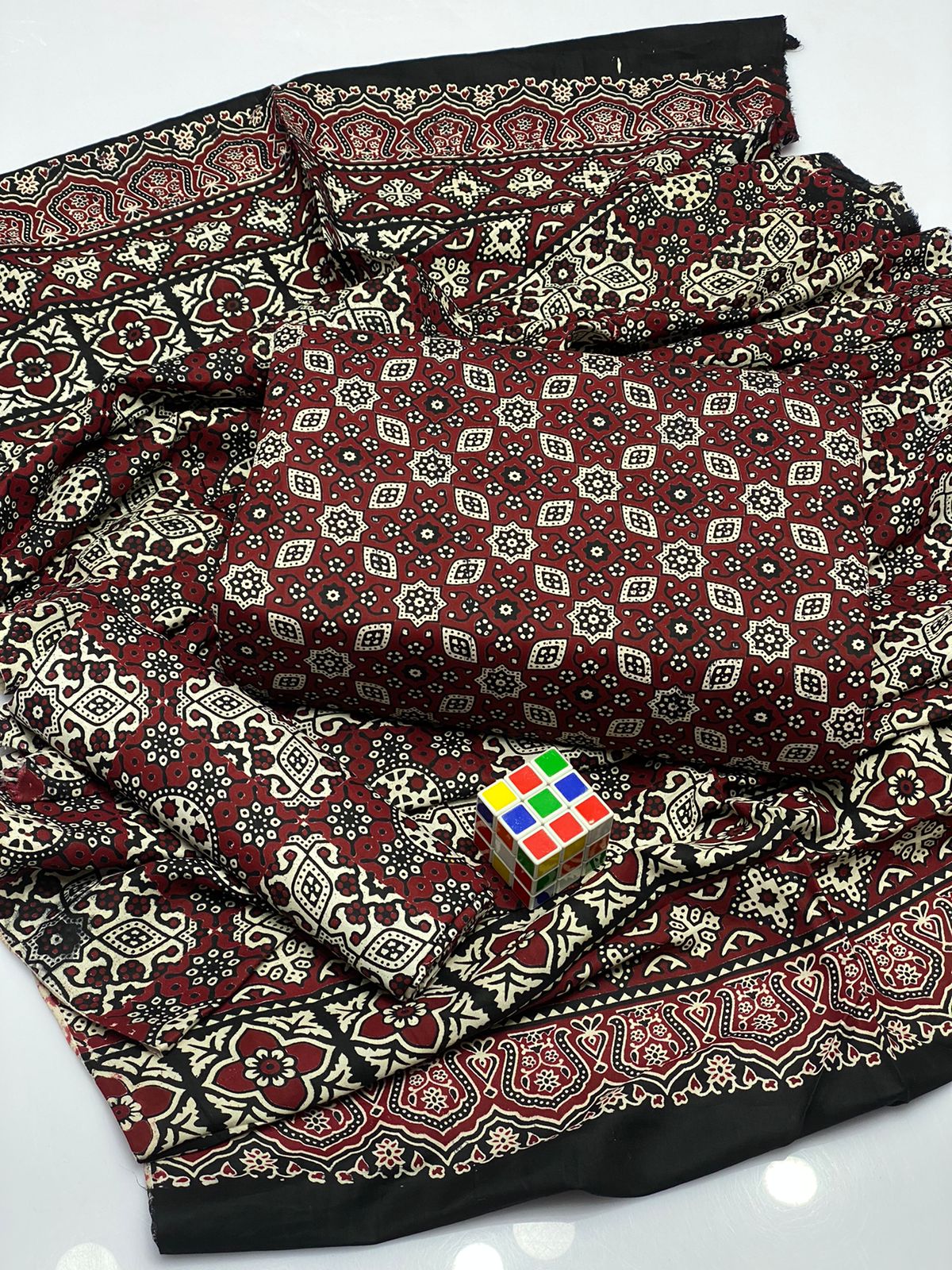 Handmade Ajrak Print 3Piece