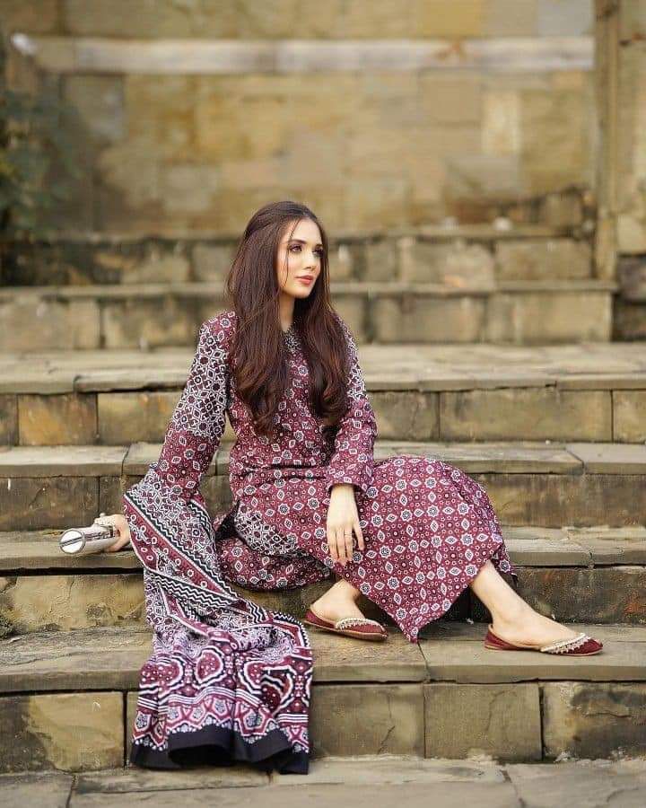 Handmade Ajrak Print 3Piece