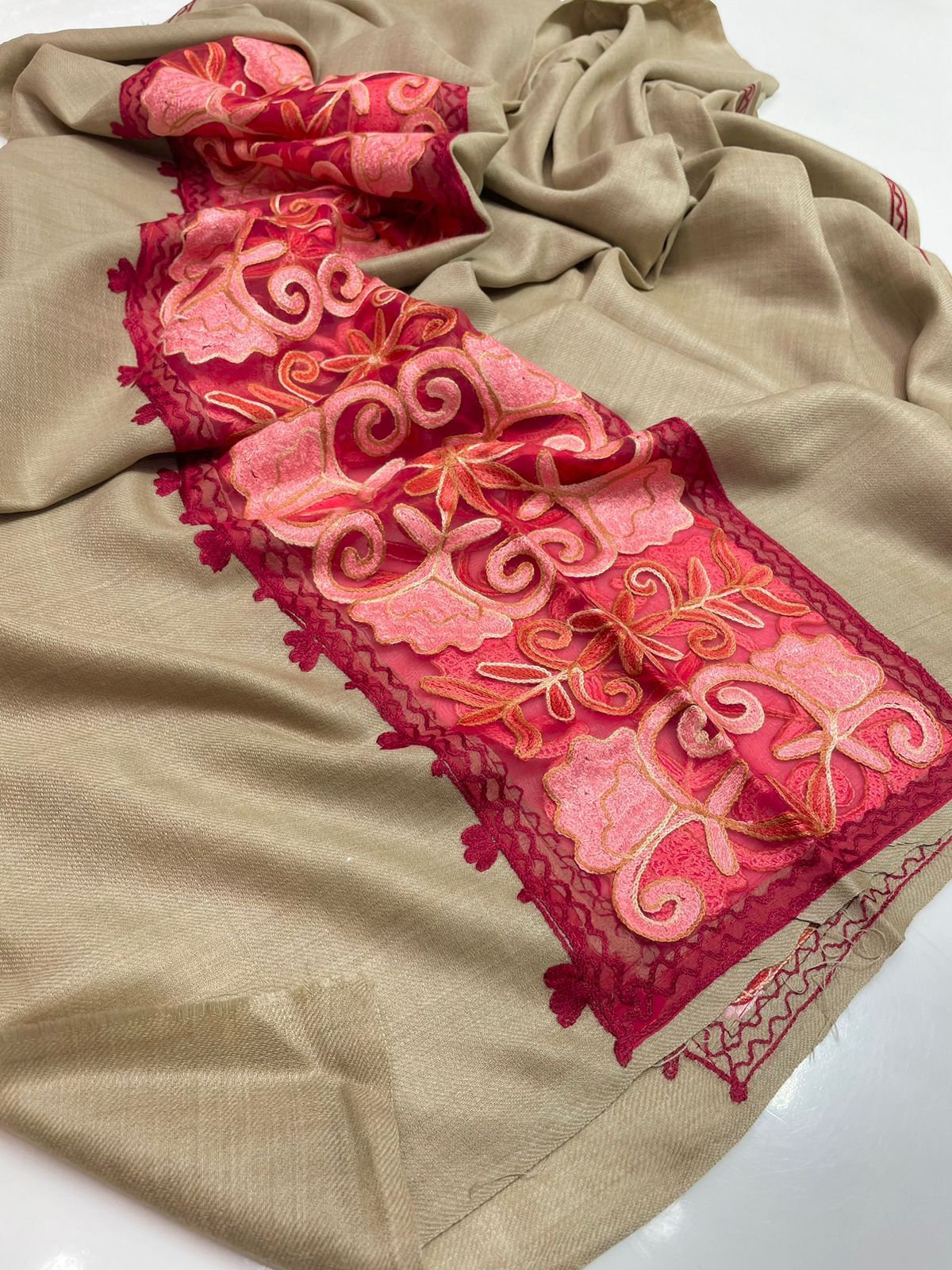 Pashmina Wool Embroidery Shawl 1Piece